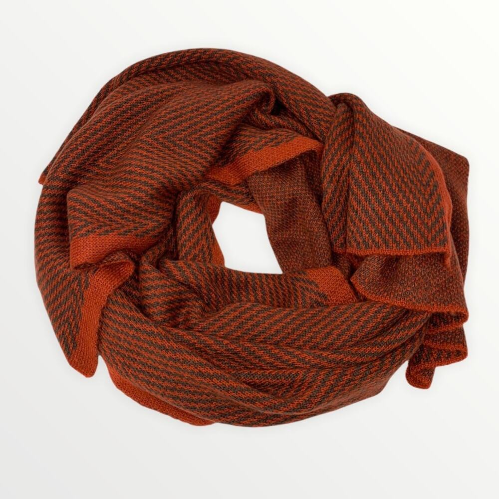Treasure & Bond Herringbone Scarf in Red Combo NEW